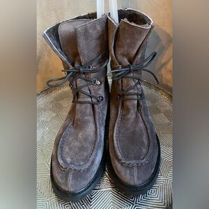 Aquatalia Suede Boots with Faux Fur Lining